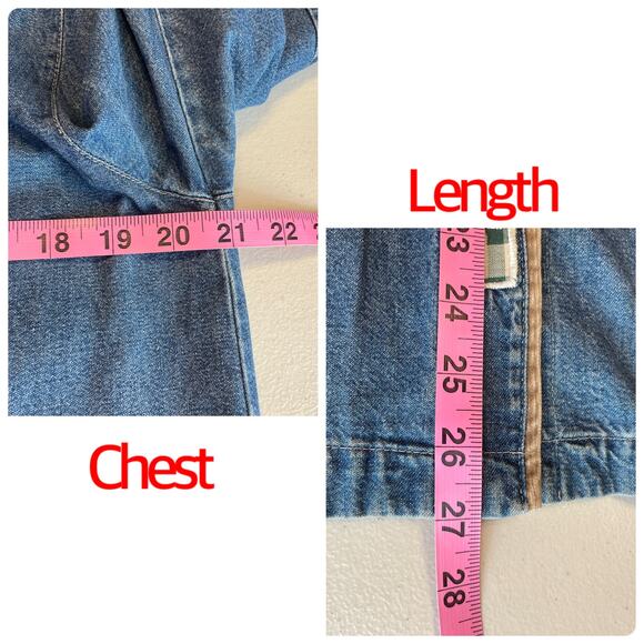 Teddi Vintage Blue Denim Embroidered Lakefront Up North Rustic Button Jacket M - Picture 11 of 11